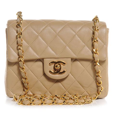 chanel mini flap beige